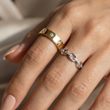 Scattered Diamond Eternity Cigar Ring