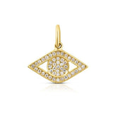 Pavé Diamond And Gold Evil Eye Charm