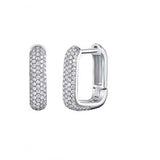 Diamond Pavé Square Huggie Earring