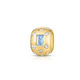 Diamond And Blue Sapphire Spacer Bead