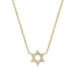 Star Of David Diamond Necklace