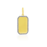 Dog Tag Gold And Diamond Charm