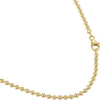 Solid 14k YG Gold 3MM Ball Chain Necklace