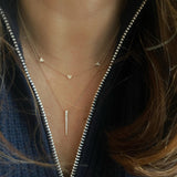 Long Diamond Dagger Necklace