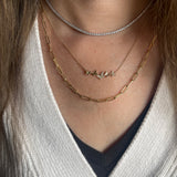 Medium 14k Gold Paper Clip Chain Necklace