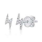 Mini Diamond Lightning Bolt Earring