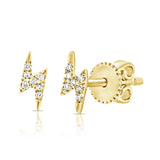 Mini Diamond Lightning Bolt Earring