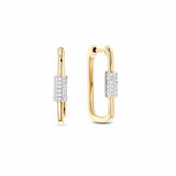 Diamond Carabiner Paperclip Earring