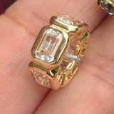 White Topaz Bezel Spacer Bead