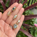 Blue Topaz Bezel Spacer Bead
