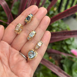 White Topaz Bezel Spacer Bead