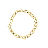 Gold Pear Shape Link Bracelet