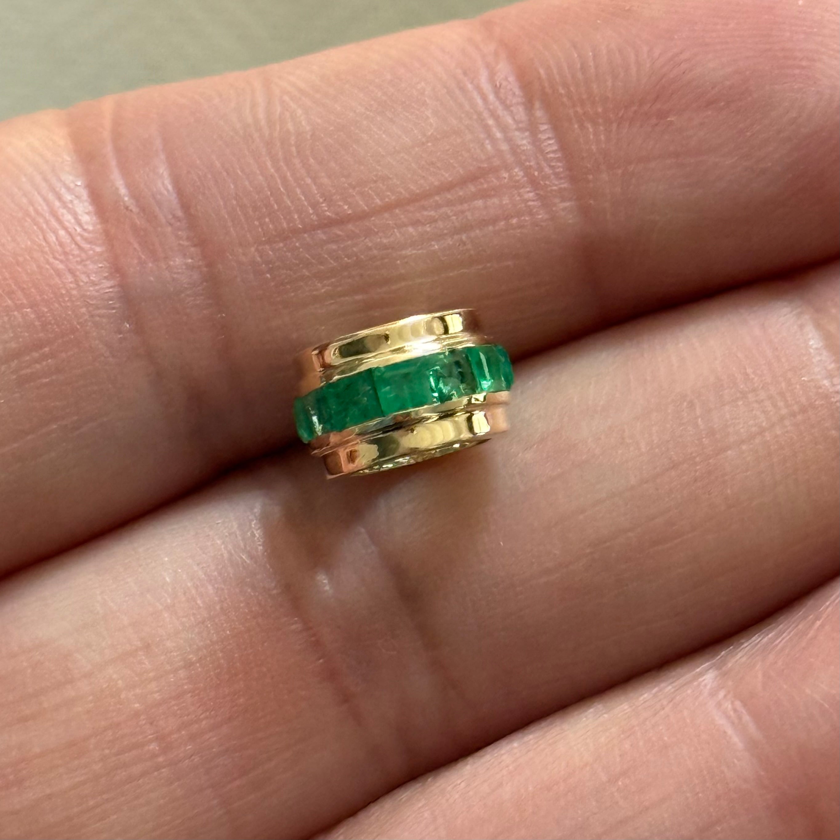 Square Emerald Spacer Bead