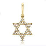 Diamond Star Of David Charm