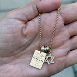 Diamond Star Of David Charm