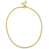 Bezel Set Diamond And Gold Disc Choker Necklace