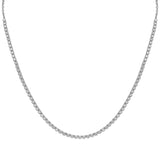 Diamond Crown Prong Tennis Chain Necklace