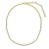 Bezel Set Diamond And Gold Necklace