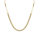 Diamond And Gold Square Shape Mount Necklace