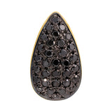 Black Diamond Pear Shape Rondelle Bead