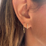 Diamond Prong Huggie Earring