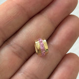 Square Pink Sapphire Spacer Bead