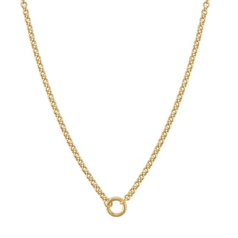 14k Gold Rolo Chain With Connector