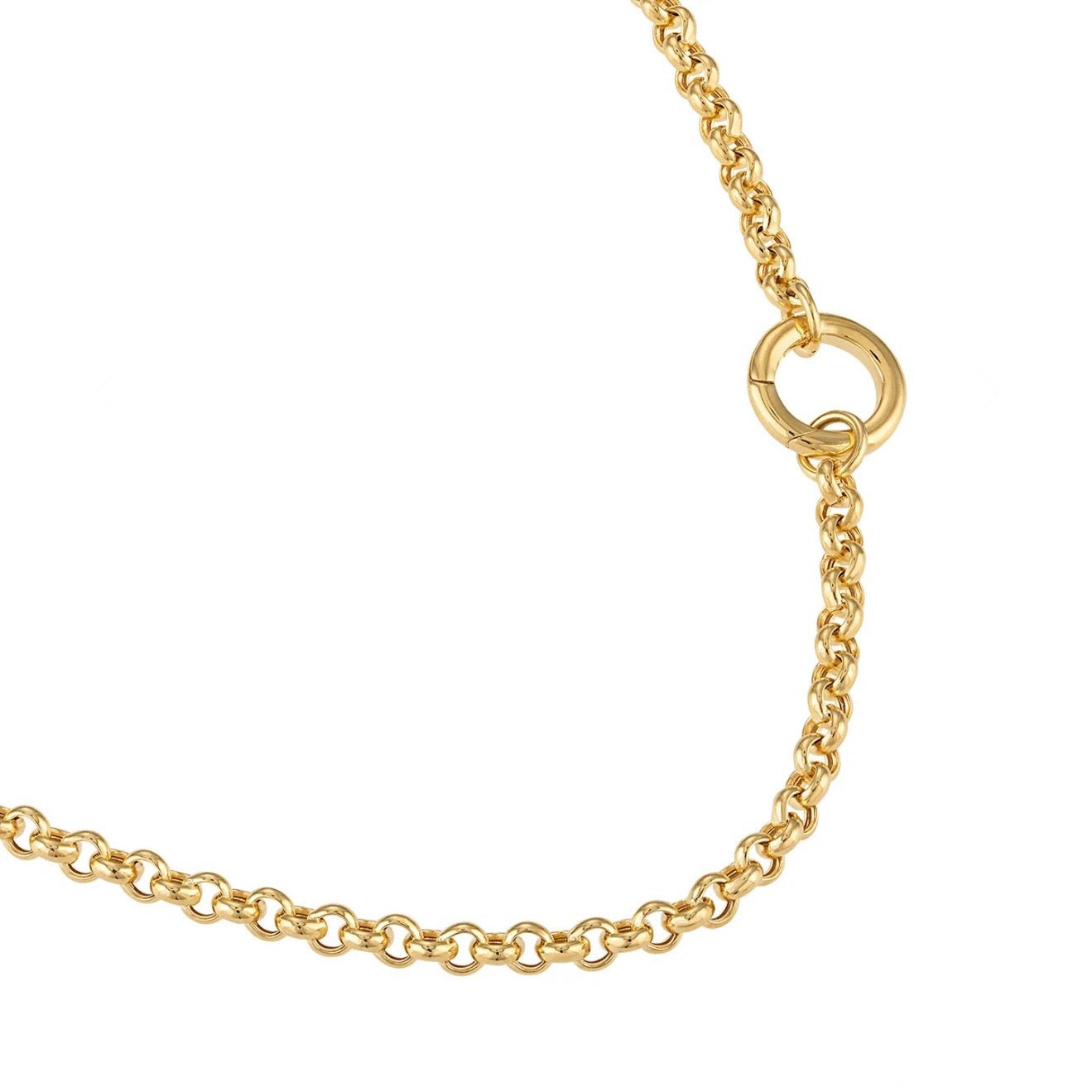 14k Gold Rolo Chain With Connector