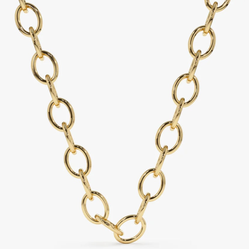 Open Oval Chain Necklace
