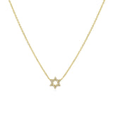 Star Of David Diamond Necklace