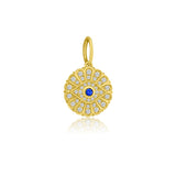 Medium Gold And Diamond Evil Eye Charm