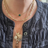 Square Cut Mix Link Belcher Chain Necklace