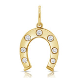 Diamond Horseshoe Charm