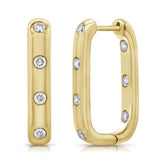 Modern Rectangle Diamond Earrings