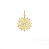 Small Fluted Diamond Disc Charm