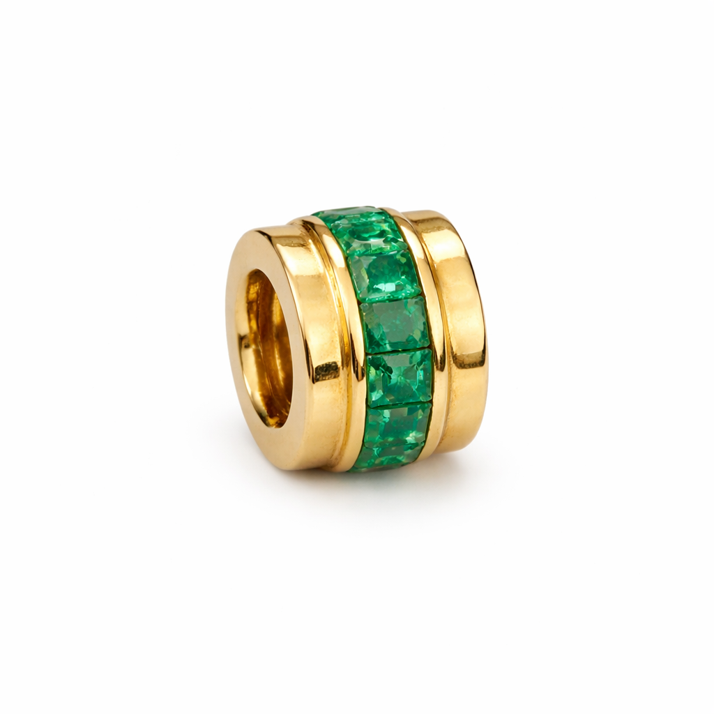 Square Emerald Spacer Bead