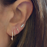 10mm Huggie Diamond Earring