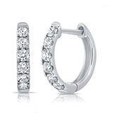 11mm 18k Gold Diamond Huggie Earrings
