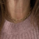 Barbell Link Chain Necklace