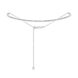 Diamond Tennis Bolo Choker Necklace