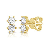 Two Diamond Duo Stud Earring