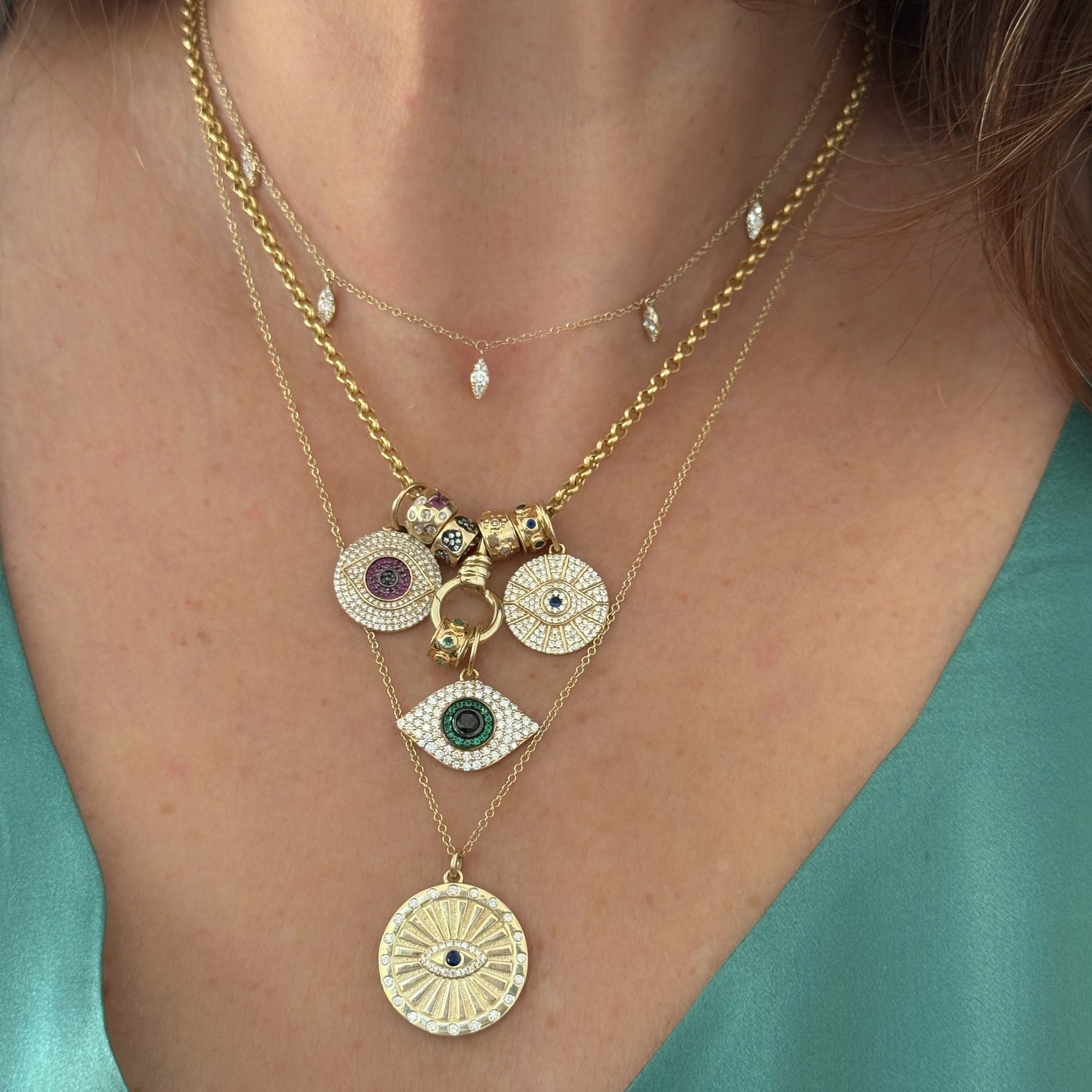 Round Link Push-In Charm Holder 10MM