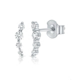 Four Diamond Crawler Earring