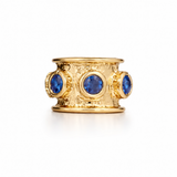 Gold And Sapphire Spacer Bead