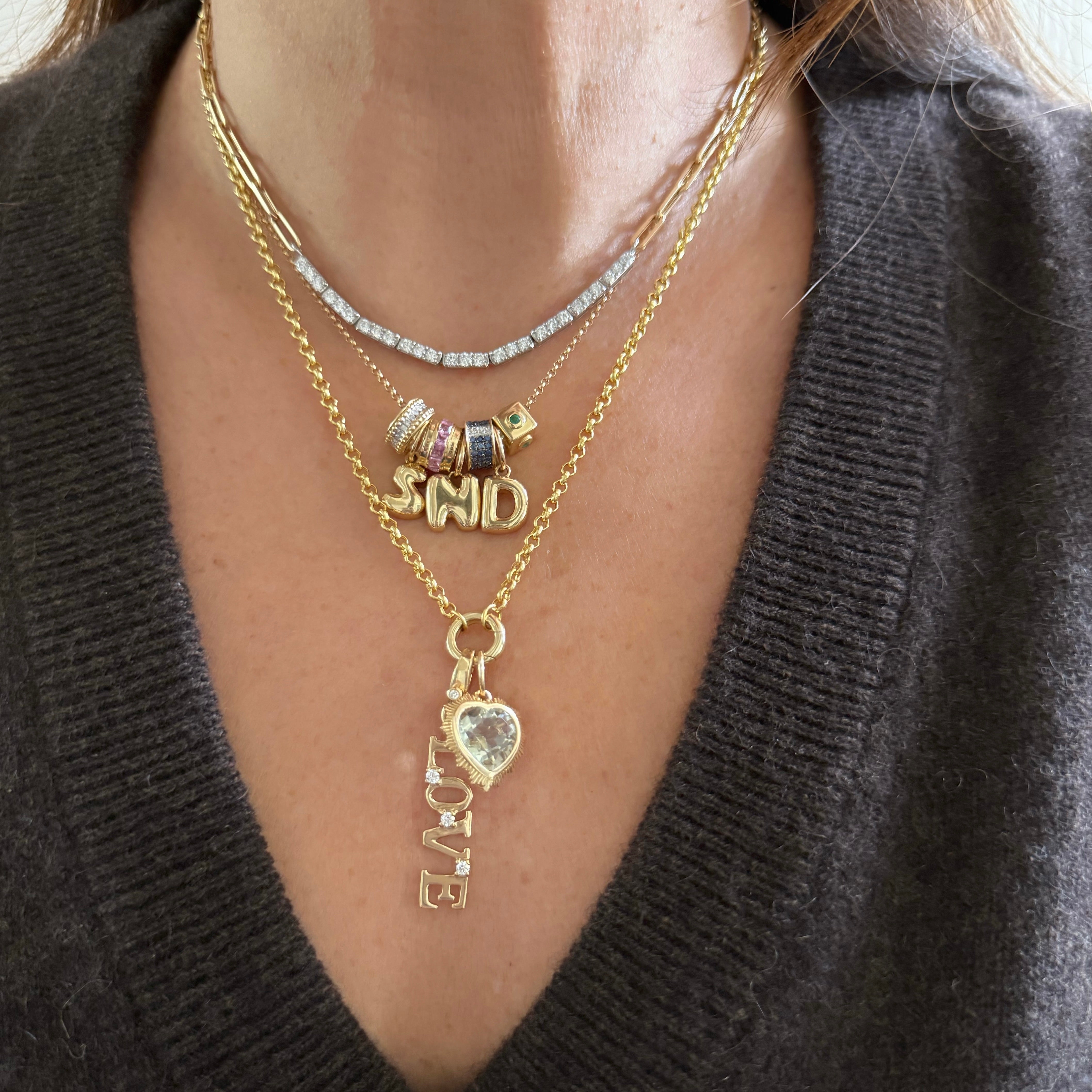 Gemstone Heart Charm