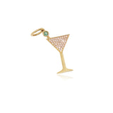 Pavé Diamond Martini Glass Charm