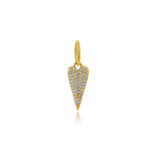 Pavé Diamond Folded Heart Charm