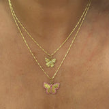 14K Yellow Gold Long Pinch Chain