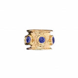 Gold And Sapphire Spacer Bead