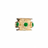 Gold And Emerald Spacer Bead